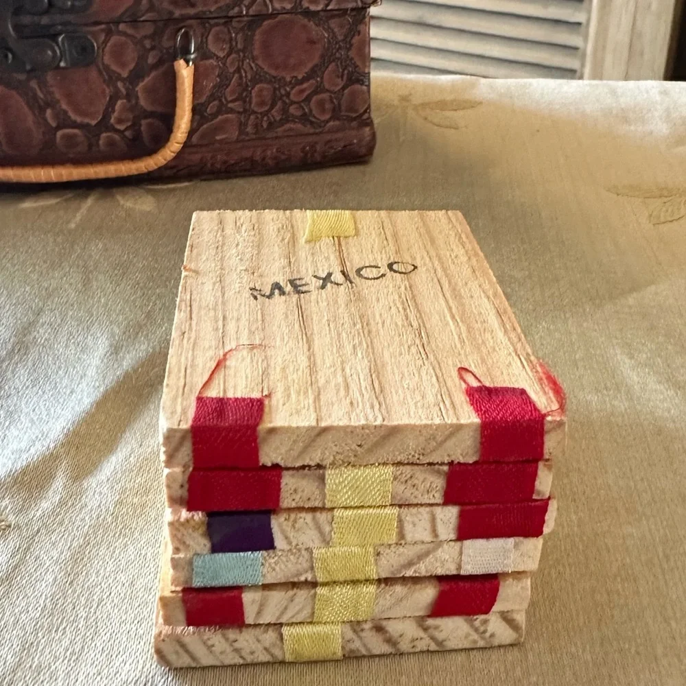 Vintage / Retro Handmade in Mexico Wooden Jacob’s Ladder Puzzle / Clacker Toy.